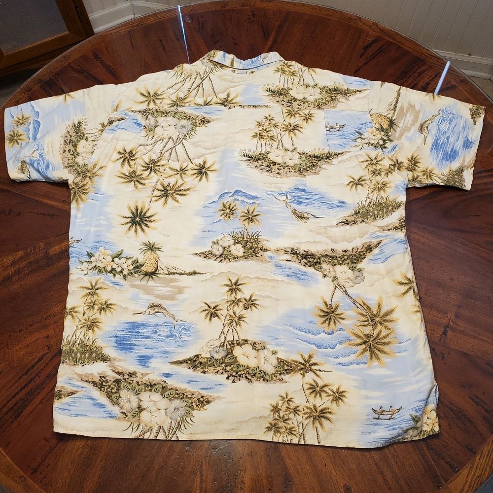 Tommy Hilfiger Men's Hawaiian Island Palm Tree Vacation Shirt in Size L - Picture 10 of 14